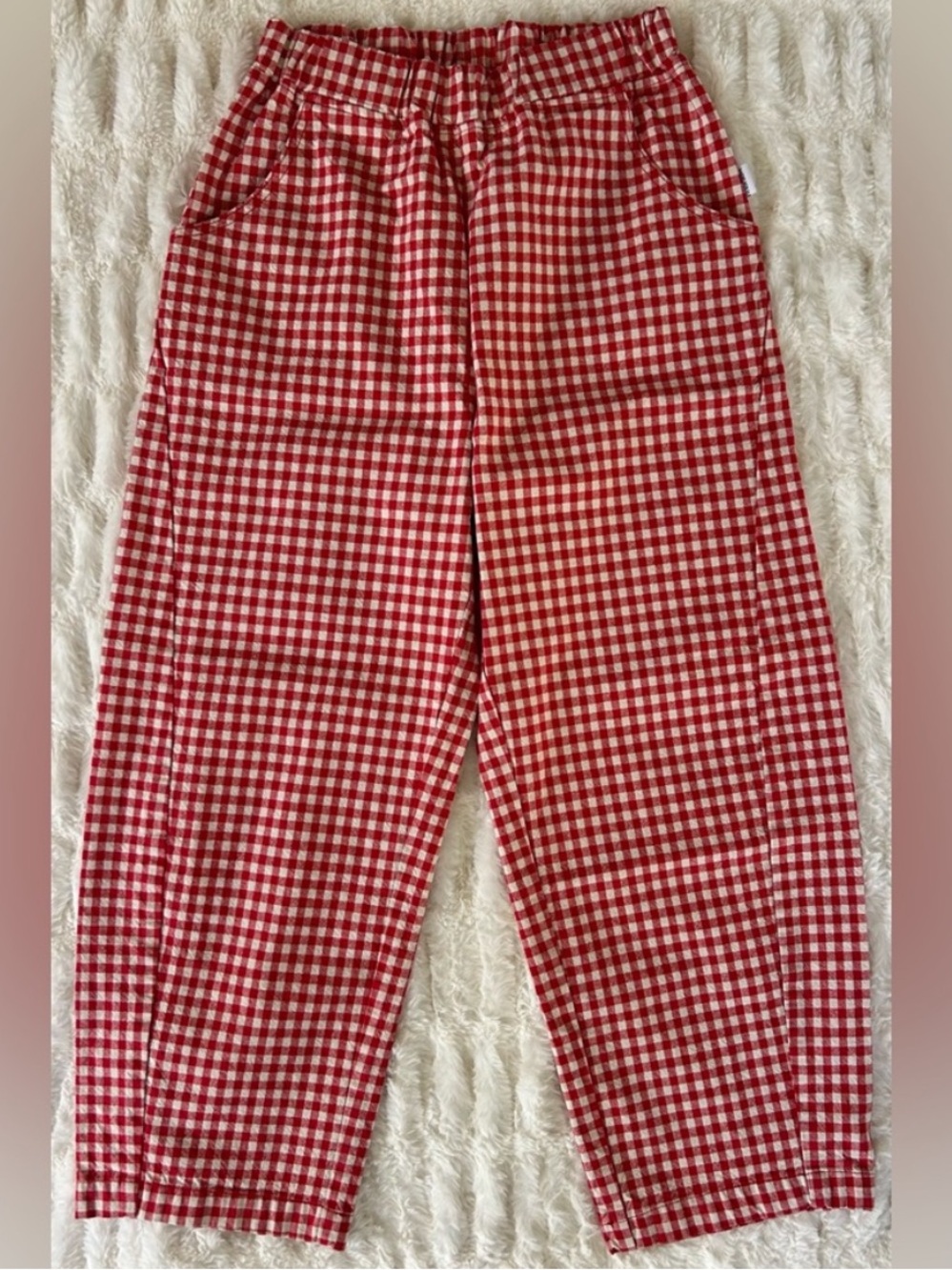 Le Bon Shoppe Arc Pants in Red Gingham M - Picture 6 of 10